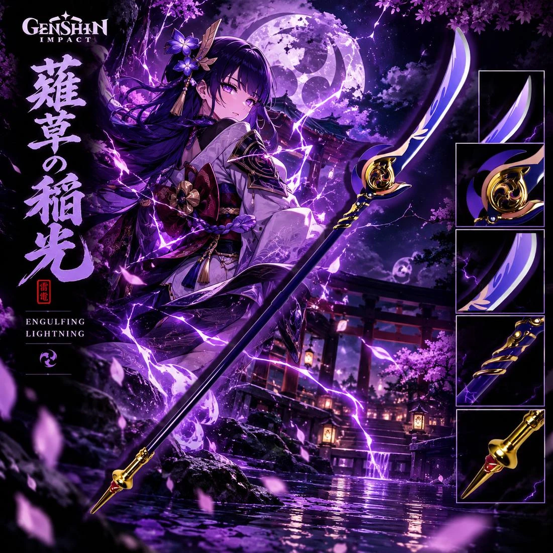 Genshin Impact Baal Lightning Spear
